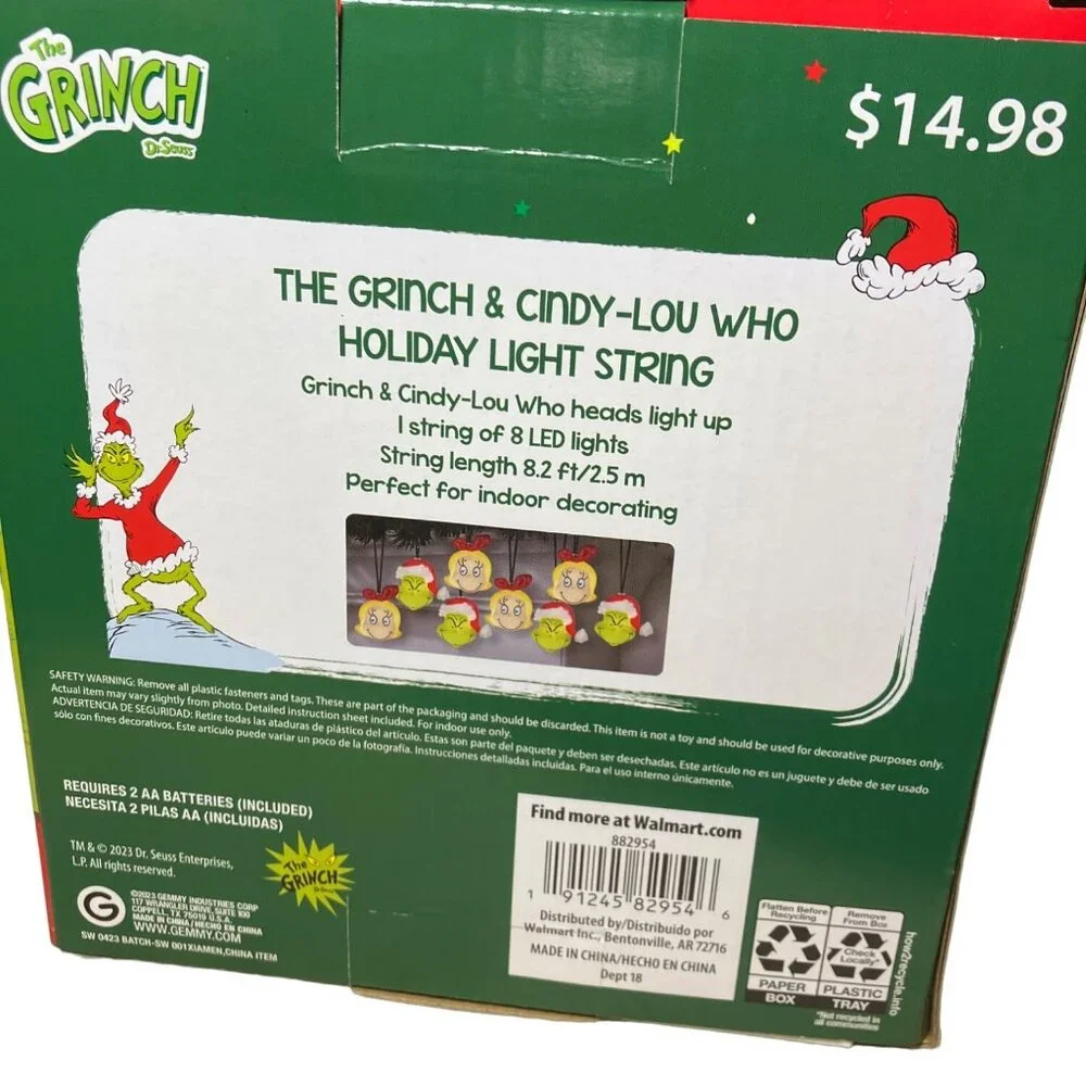 The Grinch & Cindy-lou Holiday Light String